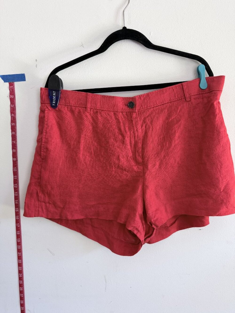 J. Crew 3" Harbor short in linen - Red - XXL